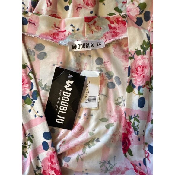 💖Floral Draped Cardigan Kimono By Doublju 2XL - Picture 6 of 7